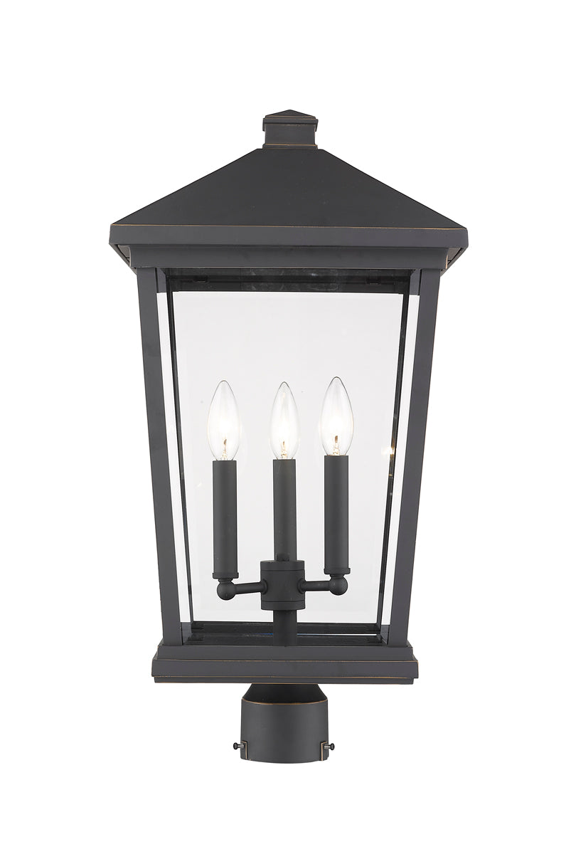 Z-LIte Beacon 3-Light Outdoor Pier Mounted Fixture