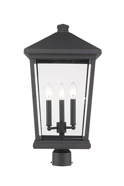 Z-LIte Beacon 3-Light Outdoor Pier Mounted Fixture