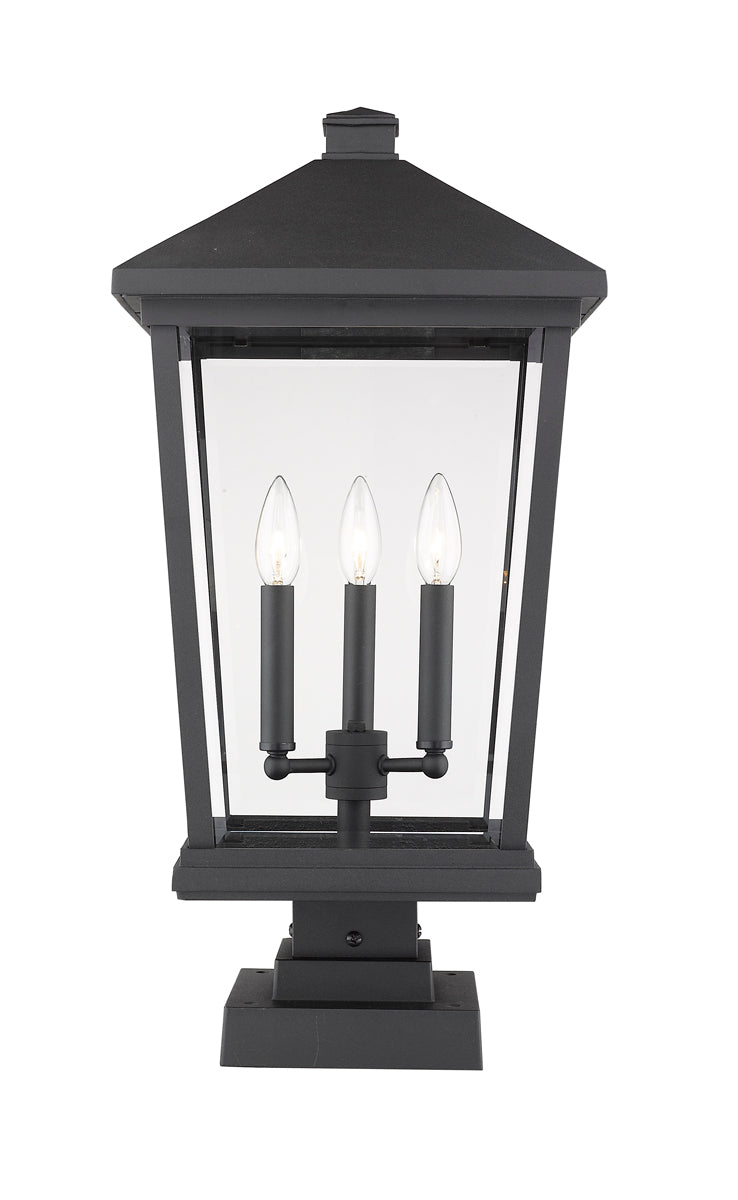 Z-LIte Beacon 3-Light Outdoor Pier Mounted Fixture