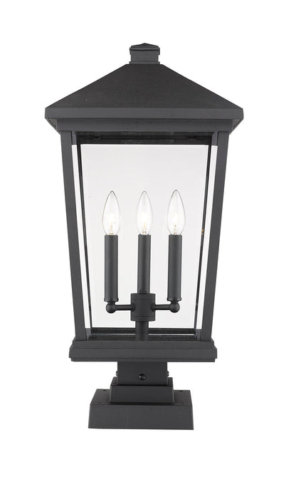 Z-LIte Beacon 3-Light Outdoor Pier Mounted Fixture