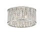 Z-LIte Terra 3-Light Flush Mount In Chrome With Chrome Aluminum Shade