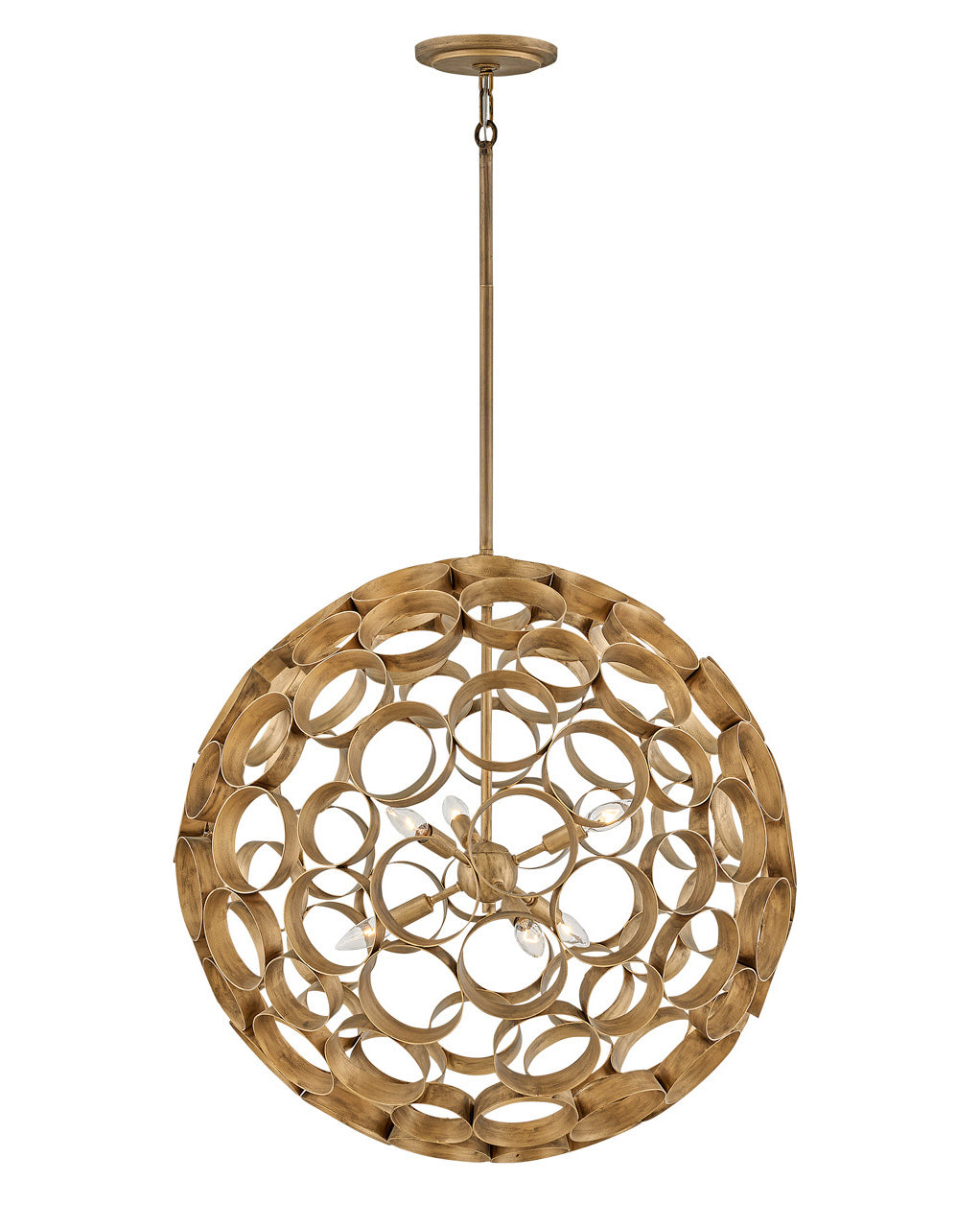  Centric Large Orb Pendant In Burnished Gold