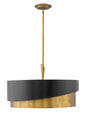  Gigi Large Drum Chandelier In Heritage Brass