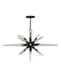  Ariel Twelve Light Linear Chandelier In Black